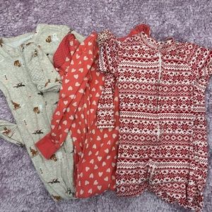 3-Pack Old Navy Zip Footie Pajamas